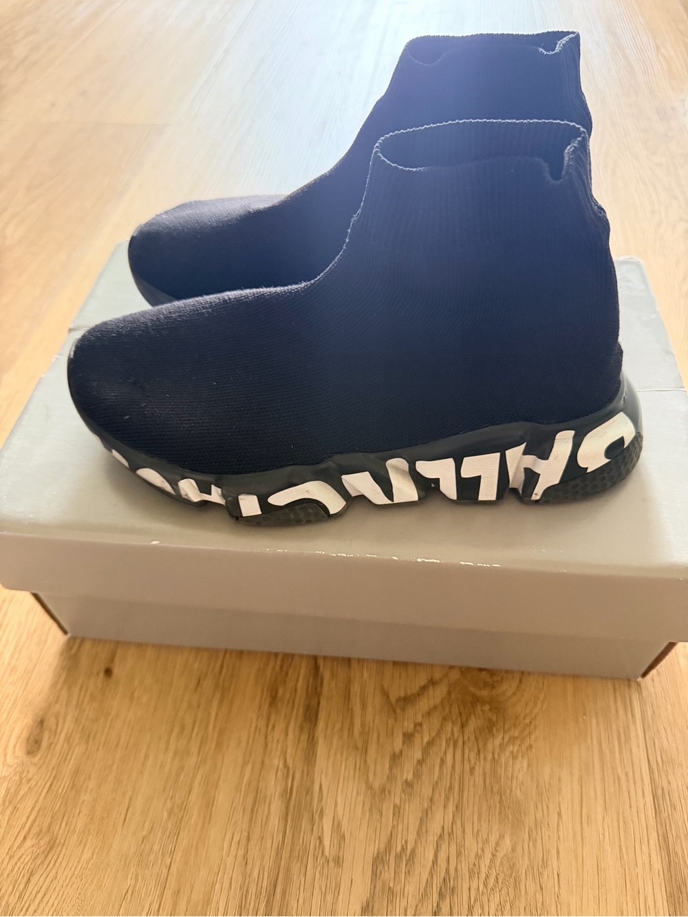 Black Sock Sneaker with Statement Sole